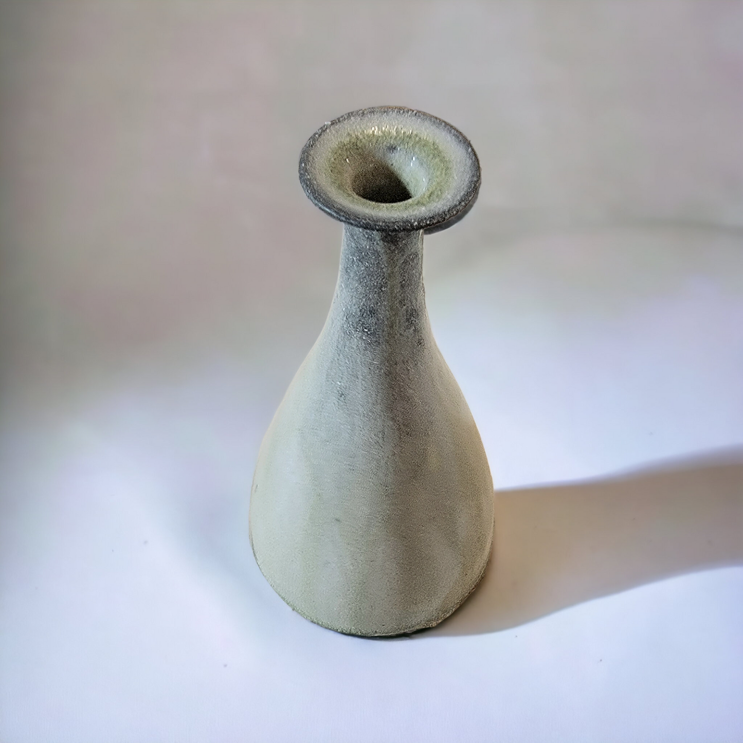 Wood fired gray toned mid-century vase - #107