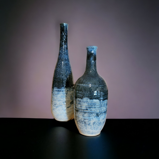 SOLD - Mottled and ringed vase - #84