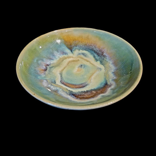 SOLD Swirled Bowl-green - #41