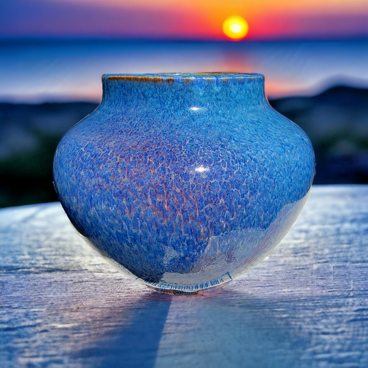 Porcelain Indigo Vase - #3