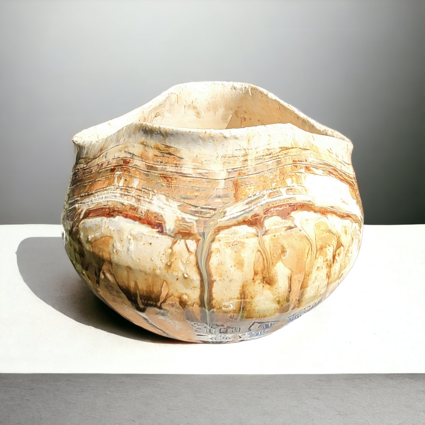 SOLD - Organic basket shaped bowl - #90