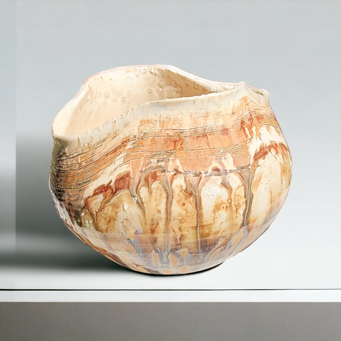 SOLD - Organic basket shaped bowl - #90