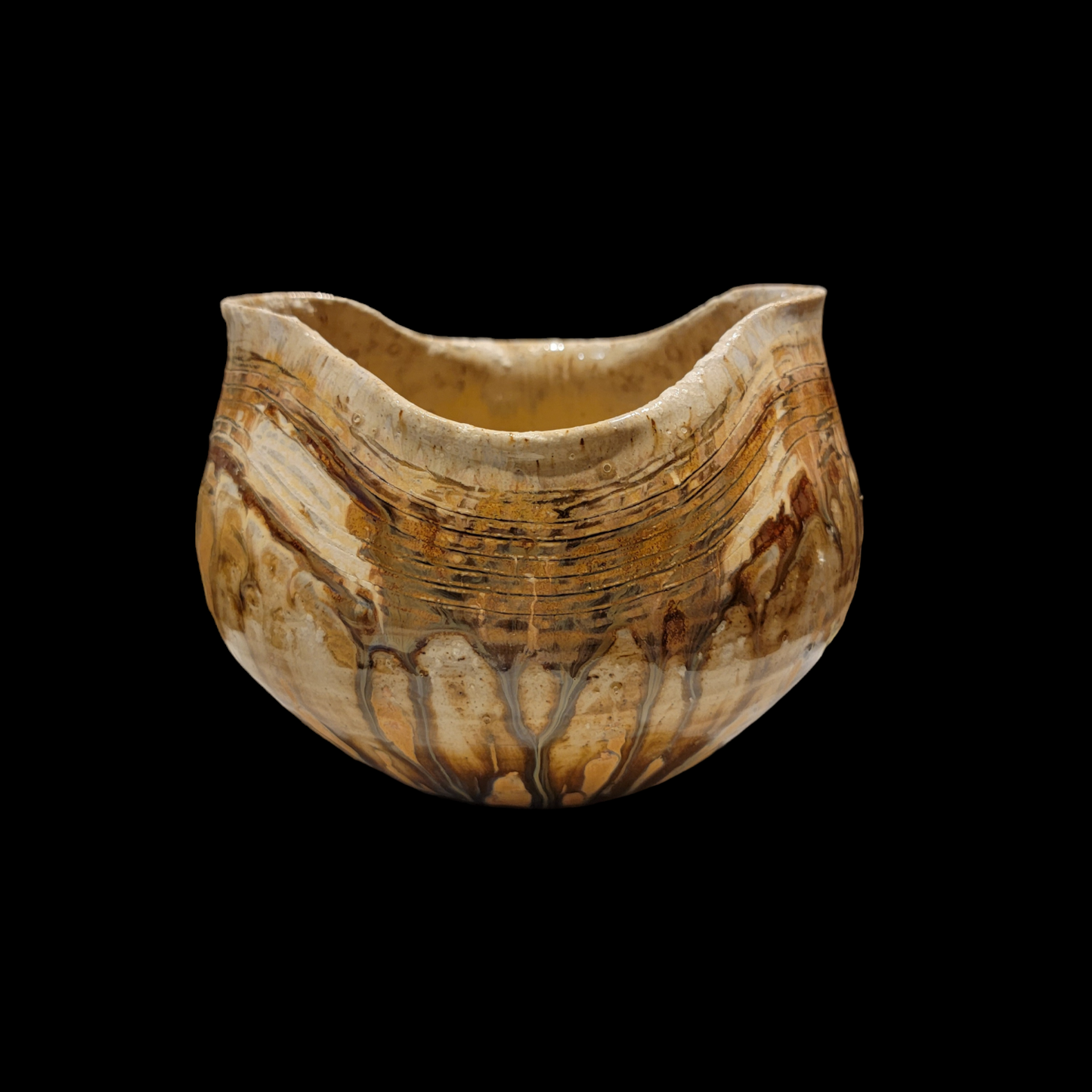 SOLD - Organic basket shaped bowl - #90
