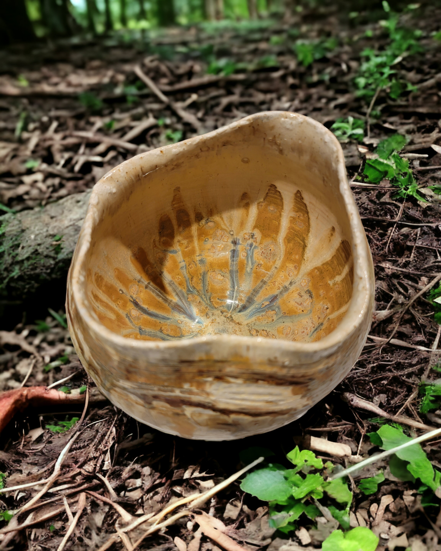SOLD - Organic basket shaped bowl - #90