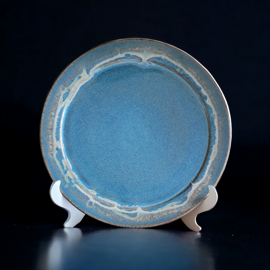 Peacock Blue Ceramic Plate - #54