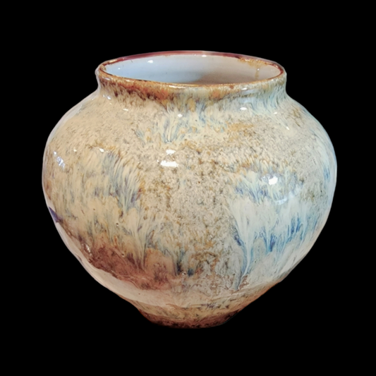 Marble glazed vase - #83
