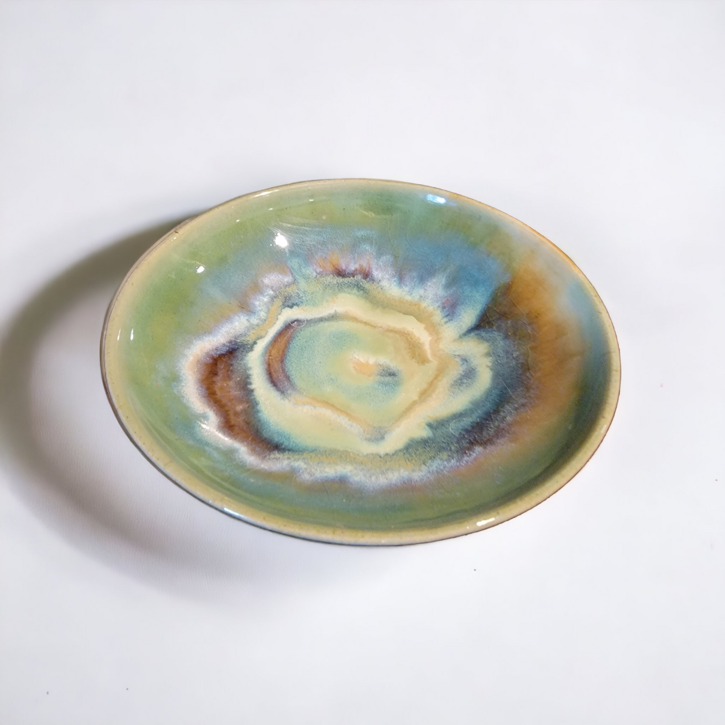 SOLD Swirled Bowl-green - #41