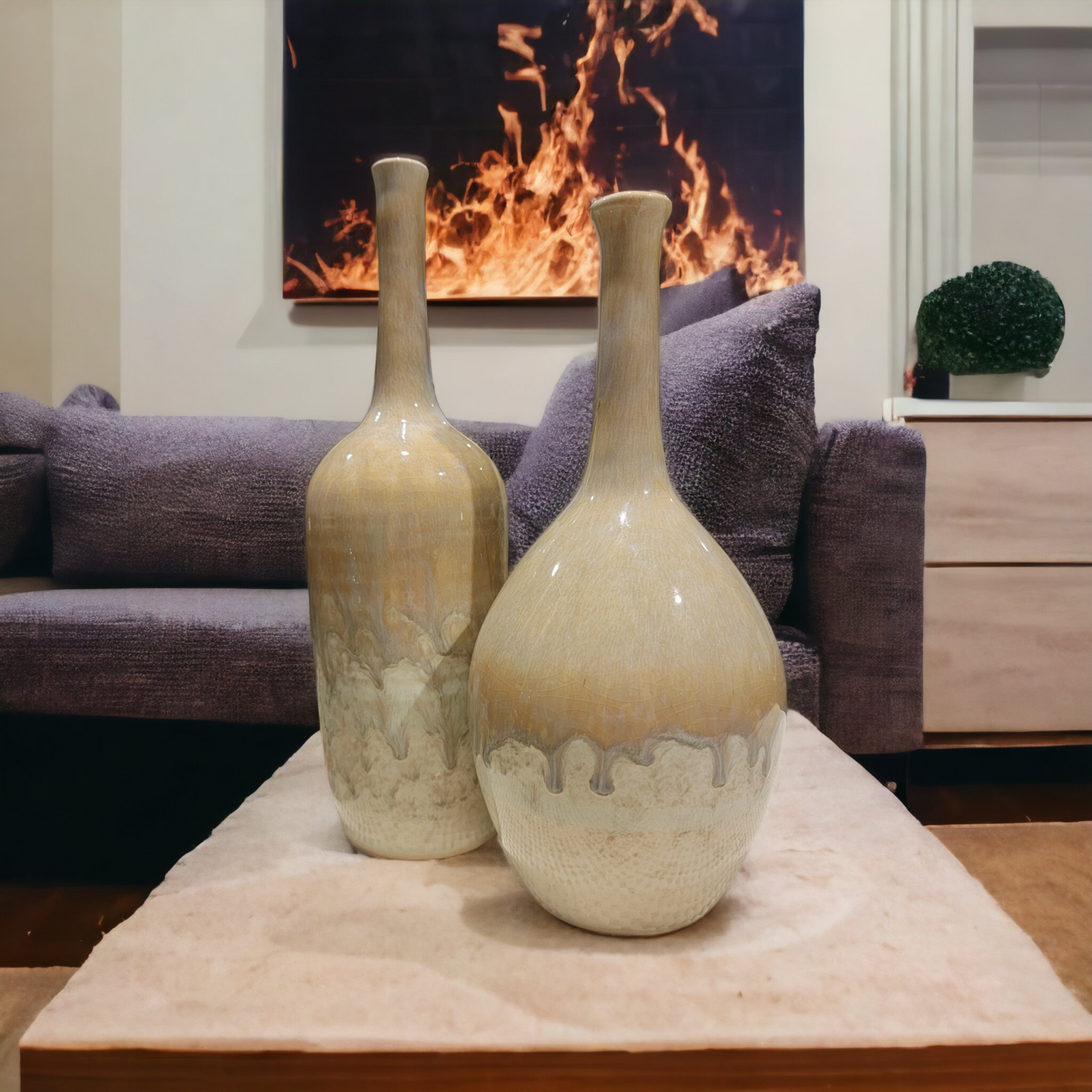 SOLD - Porcelain Long necked Vase/bottle - #4