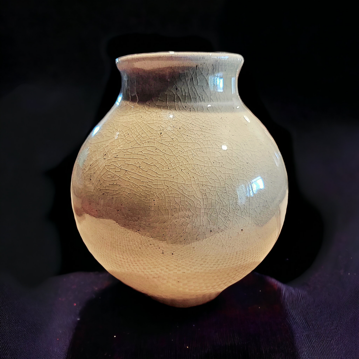 Wood-fired Celedon vase - #108