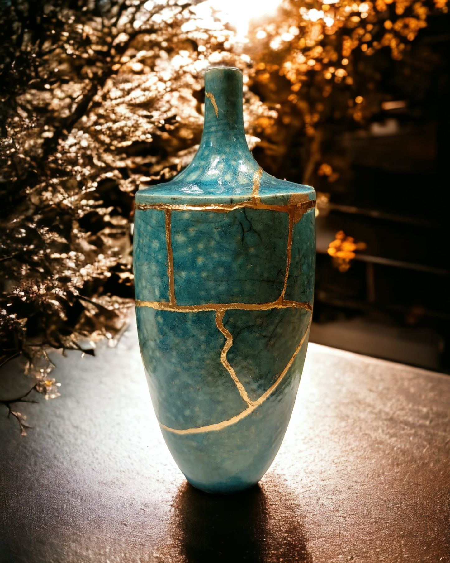 Raku Kintsugi Vase - #15 SOLD