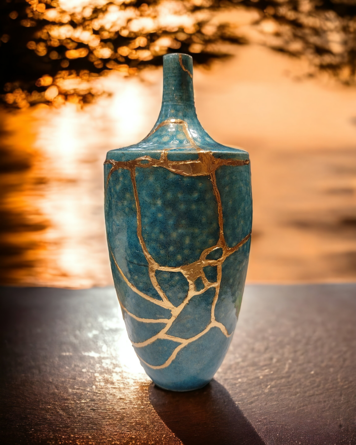 Raku Kintsugi Vase - #15 SOLD