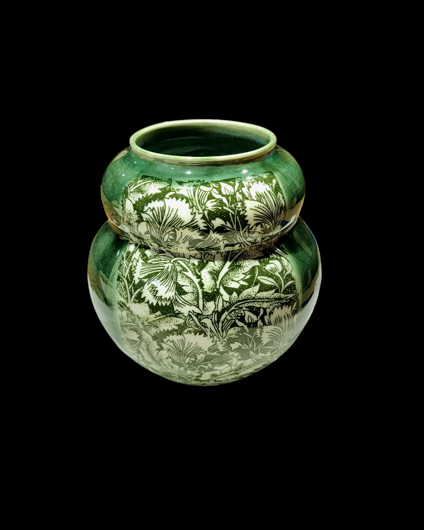 SOLD - Porcelain Floral Celedon Vase - #97