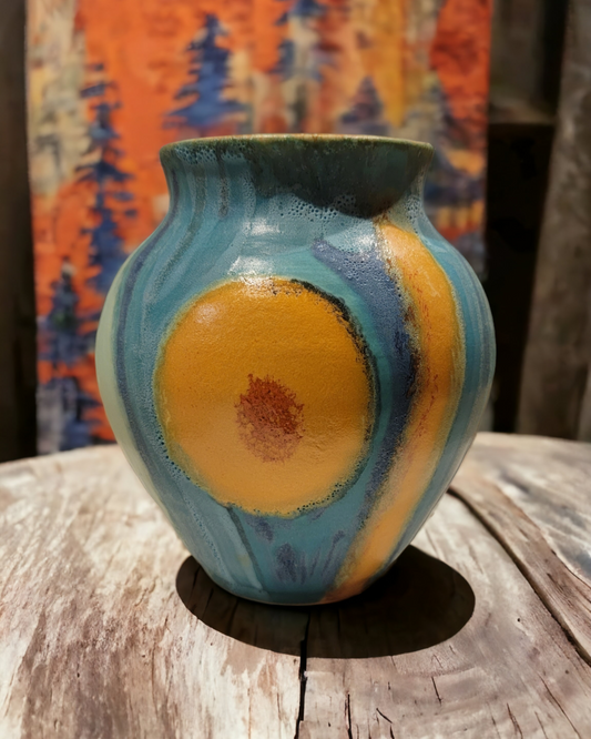 Colorful Abstract Porcelain Vase - #59