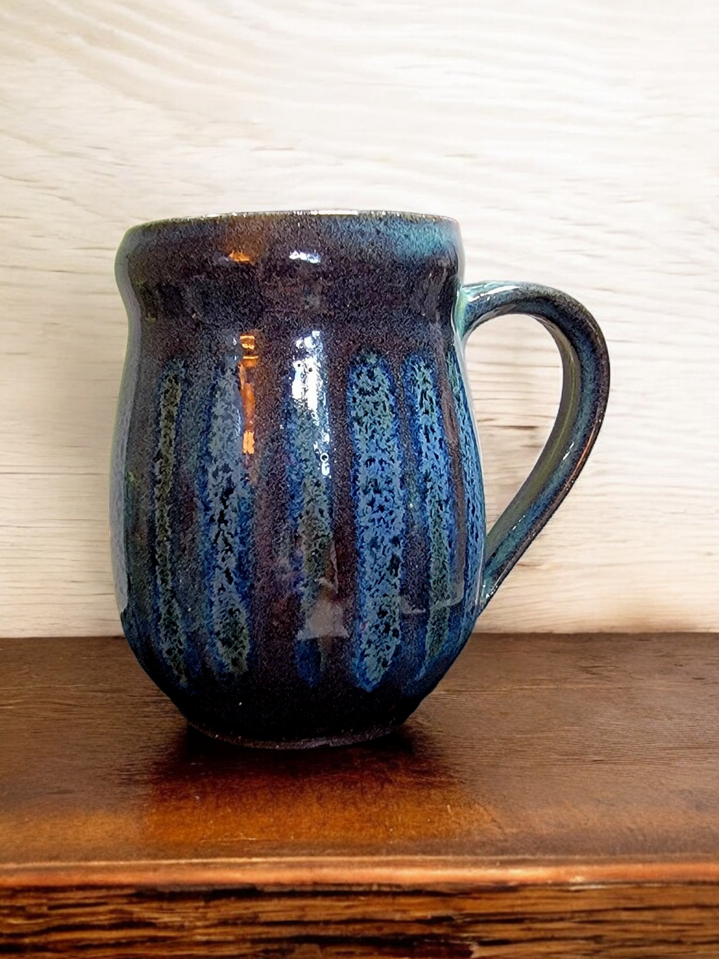 Striped, Blue/brown Mug