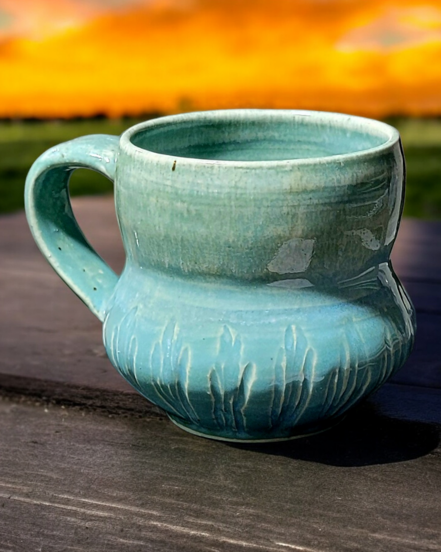 Small Decorative Pale-Mint/Turquoise Espresso Sized Cup