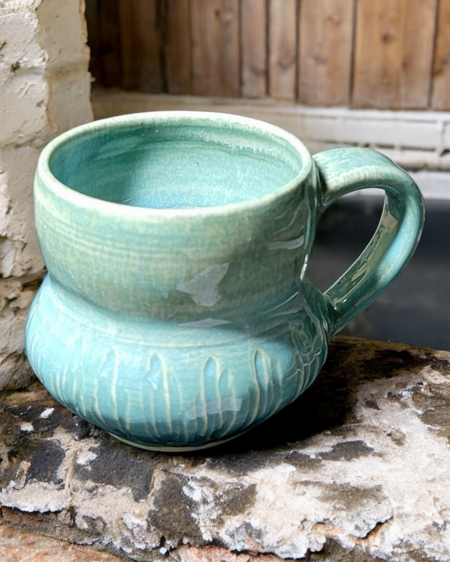 Small Decorative Pale-Mint/Turquoise Espresso Sized Cup