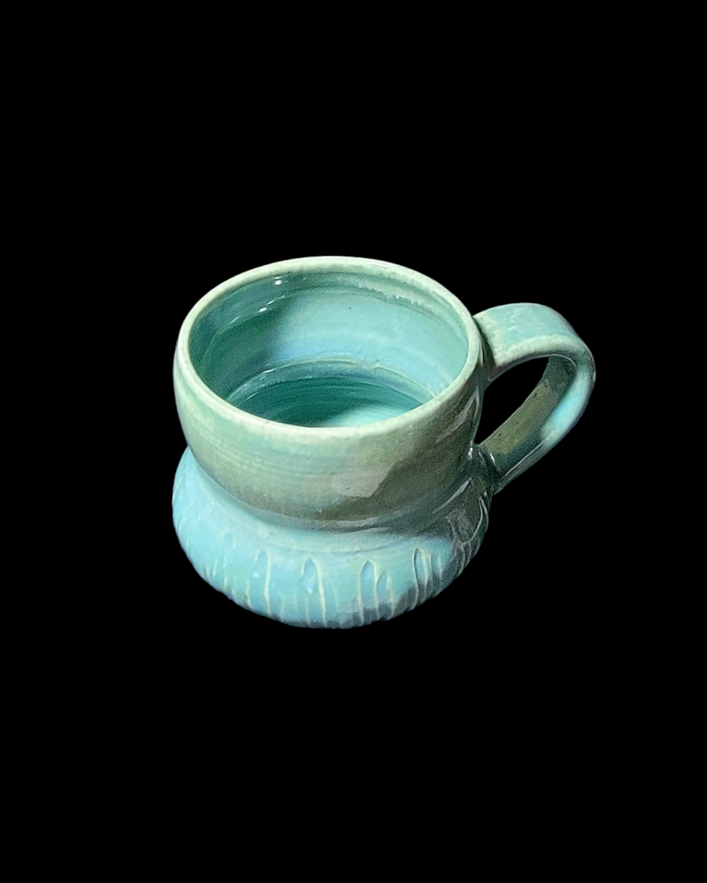 Small Decorative Pale-Mint/Turquoise Espresso Sized Cup