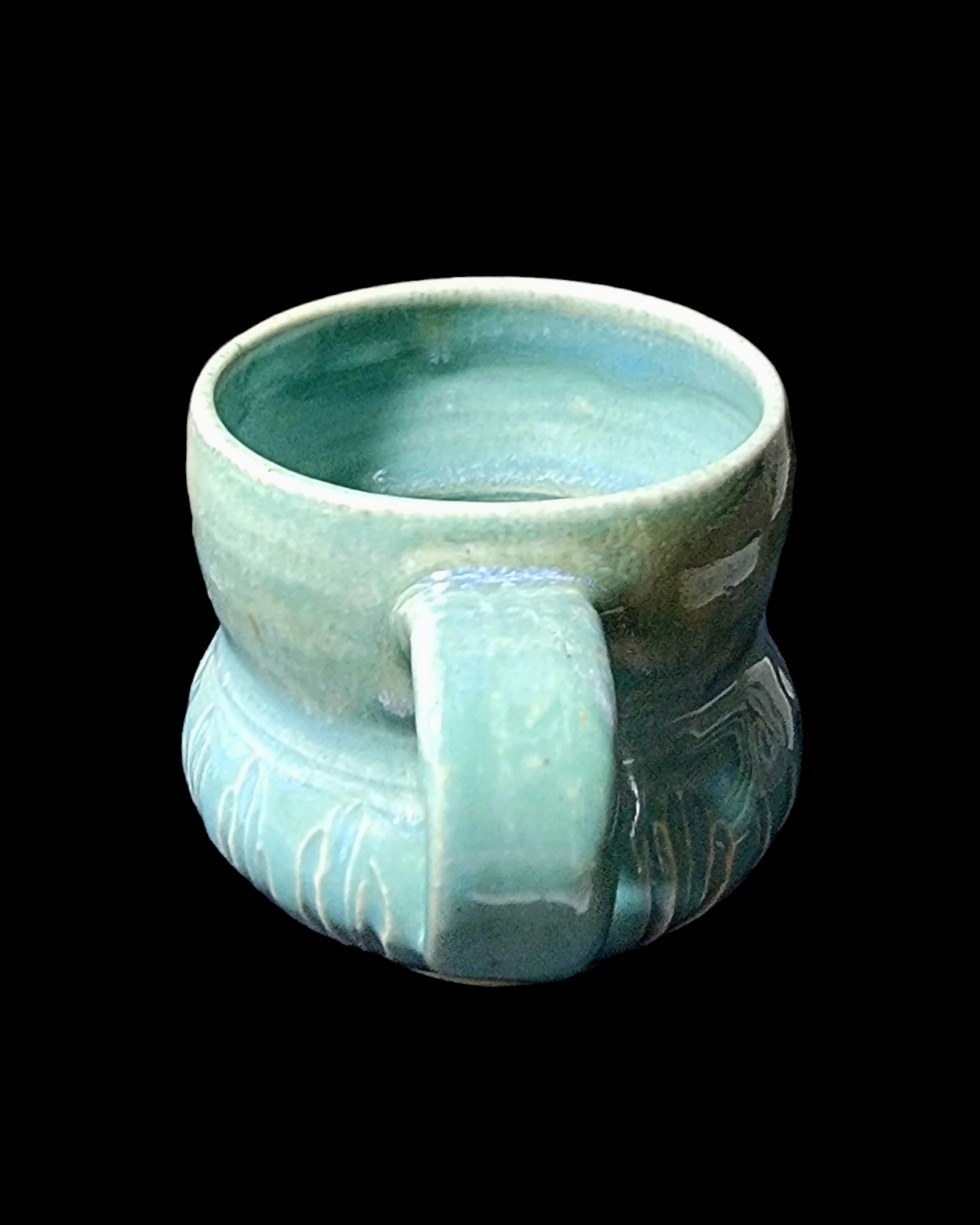 Small Decorative Pale-Mint/Turquoise Espresso Sized Cup