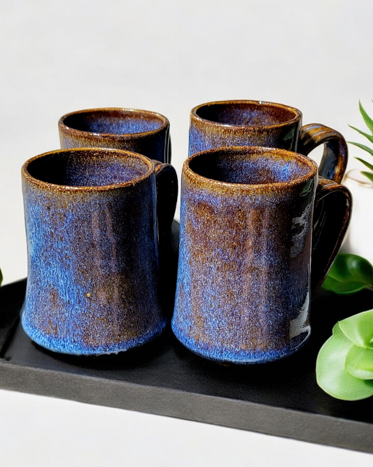 Small Indigo and Brown Mugs