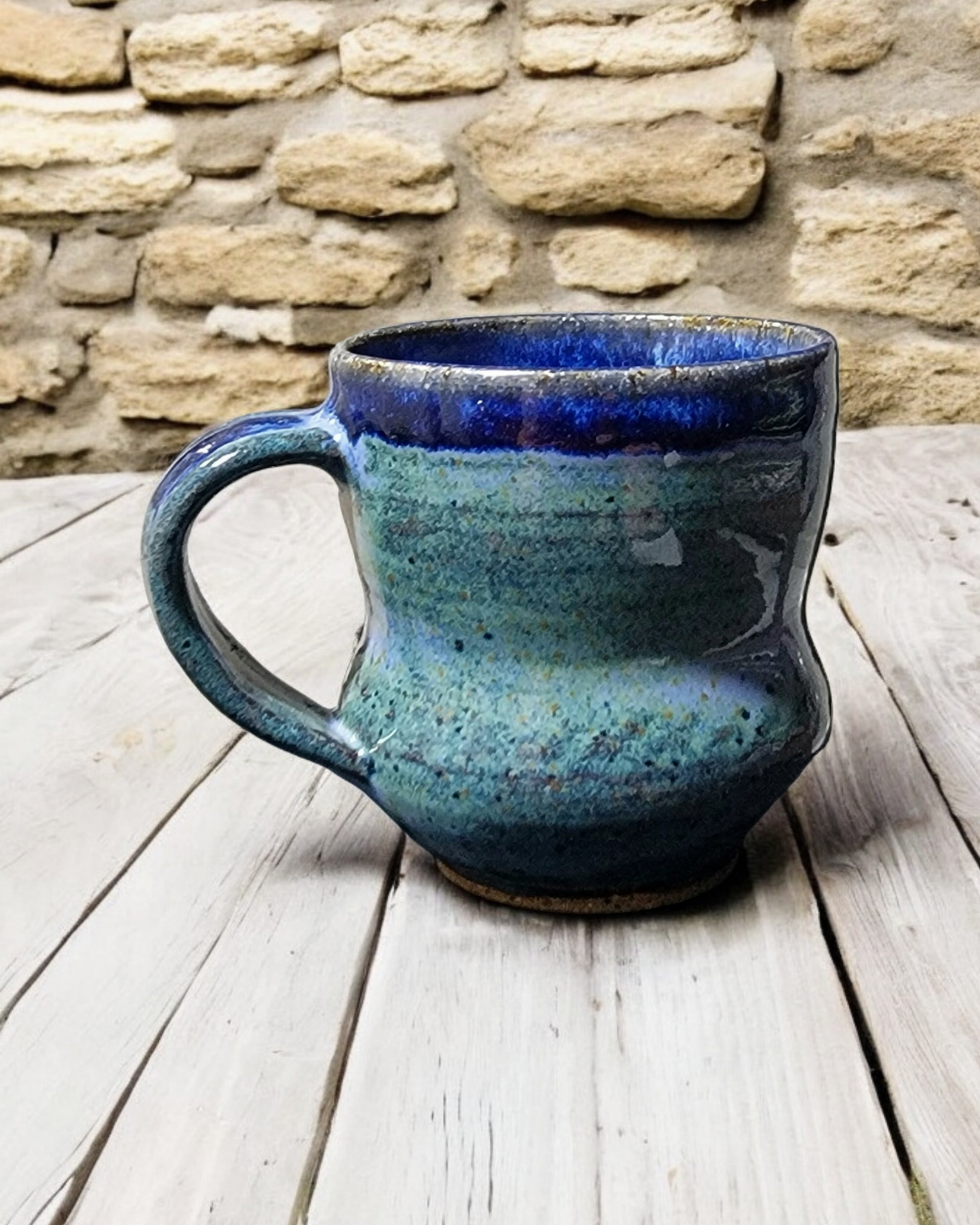 Small Colbalt and Denim Blue Mug