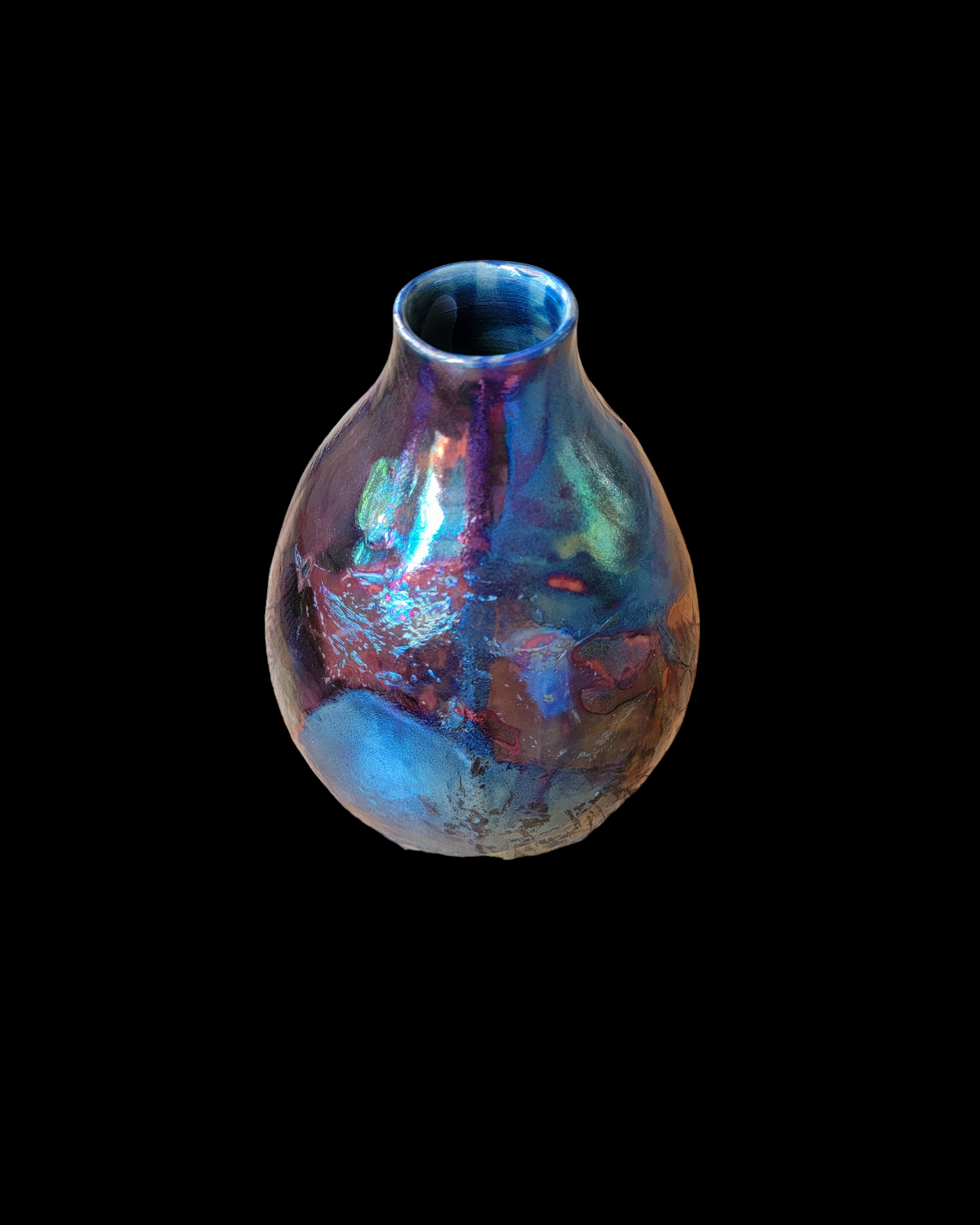 Medium Oval shaped Raku Vase