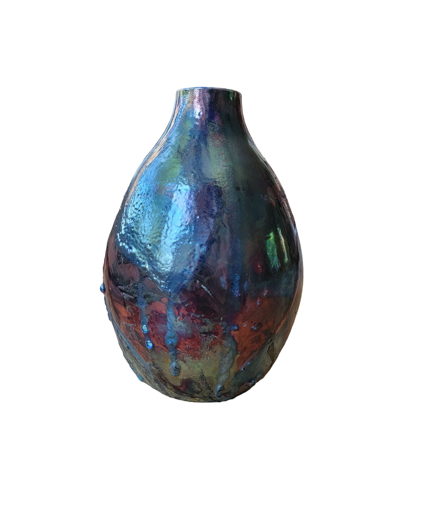 Medium Oval shaped Raku Vase